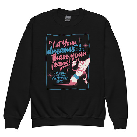 [ID: 677-G320] Calligraphic Soul Youth Crew Neck Sweatshirt