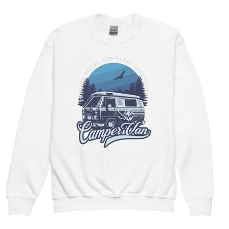 [ID: 677-G323] Campervan Youth Crew Neck Sweatshirt