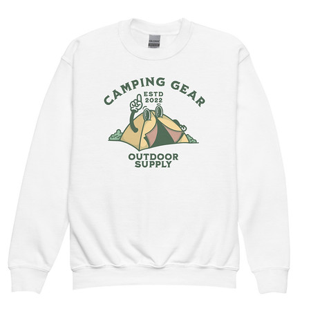 [ID: 677-G326] Camping Gear Youth Crew Neck Sweatshirt