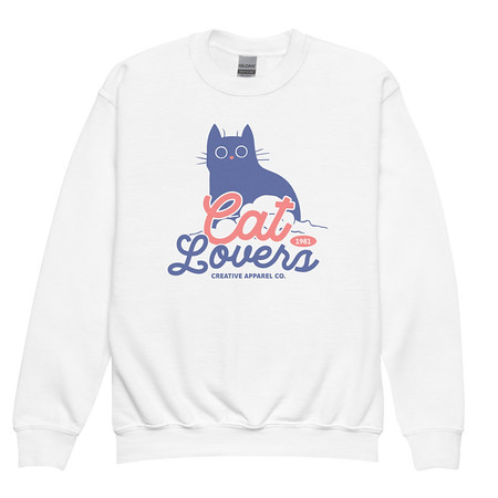 [ID: 677-G347] Cats Lovers Youth Crew Neck Sweatshirt