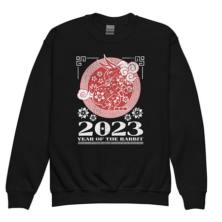 [ID: 677-G368] Chinese Lunar Year - Rabbit Youth Crew Neck Sweatshirt