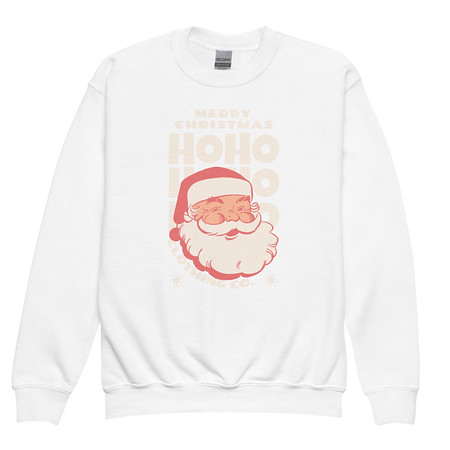 [ID: 677-G374] Christmas Season - Santa Claus Youth Crew Neck Sweatshirt