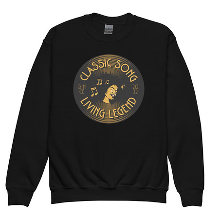 [ID: 677-G385] Classic Song - Music Record Youth Crew Neck Sweatshirt