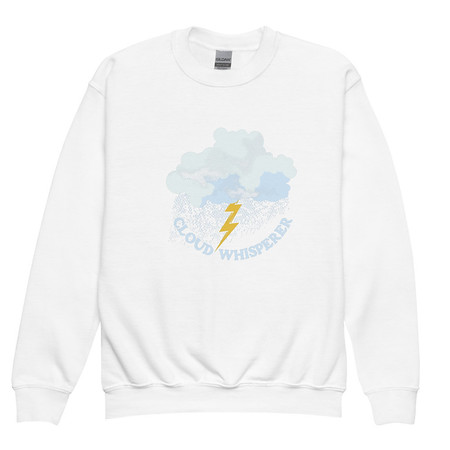 [ID: 677-G387] Cloud Whisperer - Rainy Weather Youth Crew Neck Sweatshirt