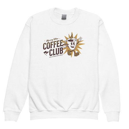 [ID: 677-G396] Coffee Club Youth Crew Neck Sweatshirt