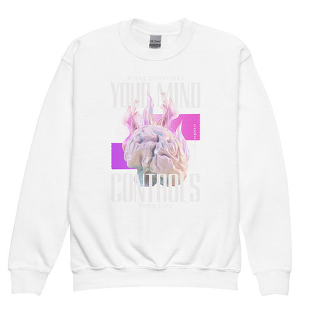 [ID: 677-G414] Control your Mind Youth Crew Neck Sweatshirt