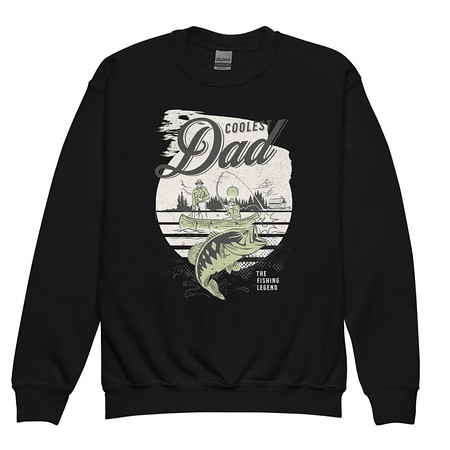 [ID: 677-G419] Coolest Dad Youth Crew Neck Sweatshirt