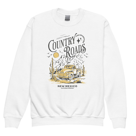 [ID: 677-G427] Country Roads - Wild West Youth Crew Neck Sweatshirt
