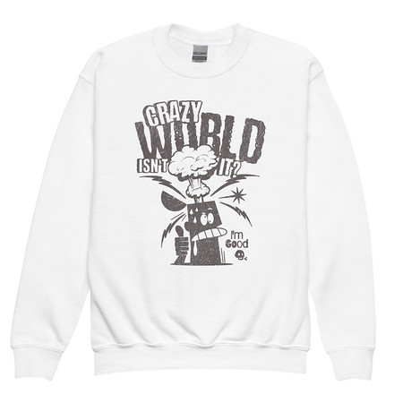 [ID: 677-G430] Crazy World Youth Crew Neck Sweatshirt