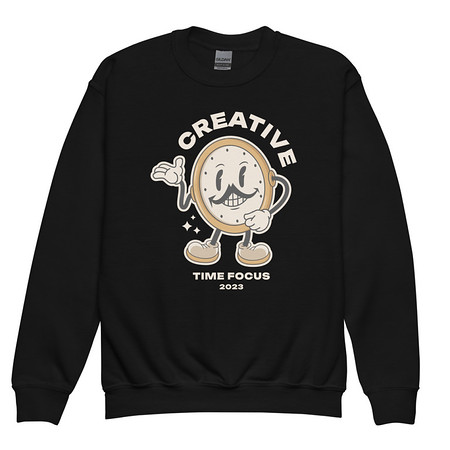 [ID: 677-G433] Creative Time Youth Crew Neck Sweatshirt