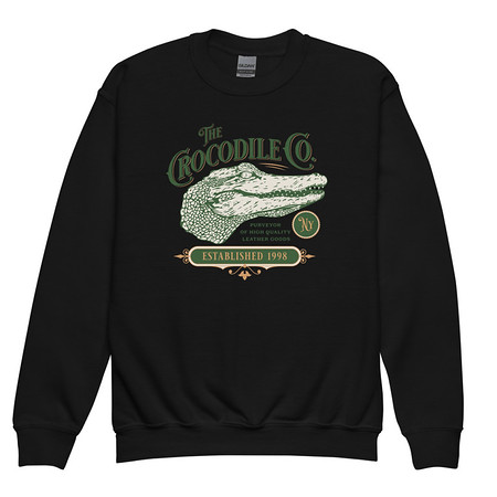 [ID: 677-G439] Crocodile Co. - Wild Animal Youth Crew Neck Sweatshirt