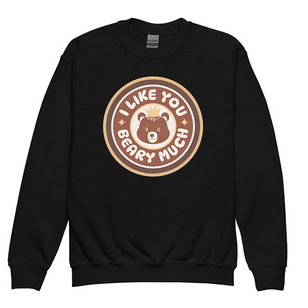 [ID: 677-G450] Cute Bear - AI Youth Crew Neck Sweatshirt