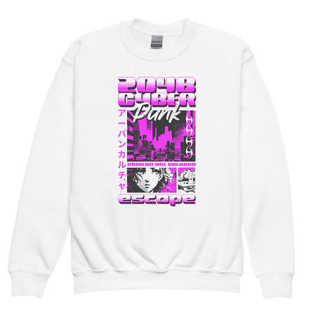 [ID: 677-G458] Cyber Punk Escape - Japanese Anime Youth Crew Neck Sweatshirt