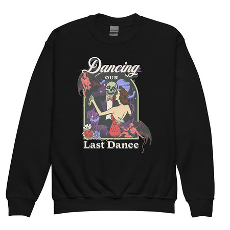 [ID: 677-G466] Dancing Our Last Dance - Halloween Youth Crew Neck Sweatshirt