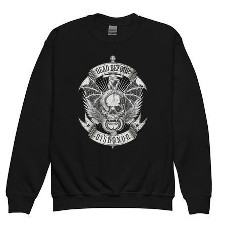 [ID: 677-G472] DEAD BEFORE DISHONOR Youth Crew Neck Sweatshirt
