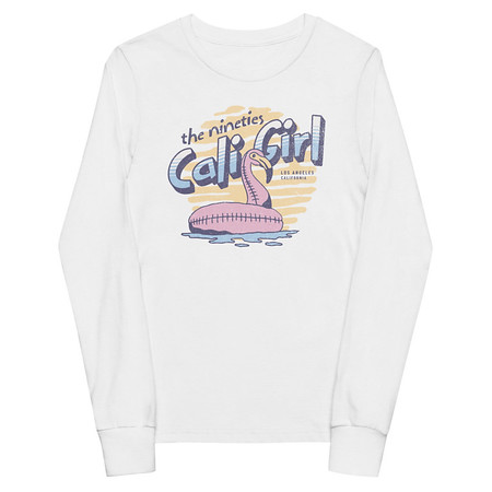 [ID: 511-G13] 90's Cali Girl Youth Long Sleeve Tee