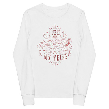[ID: 511-G24] Adrenaline in my Veins - Victorian Youth Long Sleeve Tee