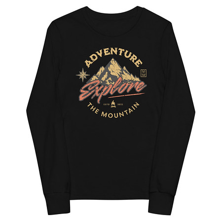 [ID: 511-G30] Adventure Explore The Mountain Youth Long Sleeve Tee