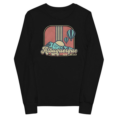 [ID: 511-G36] Albuquerque - Retro Hot Air Baloon Youth Long Sleeve Tee