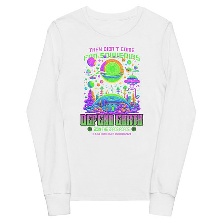 [ID: 511-G38] Alien Invasion Youth Long Sleeve Tee