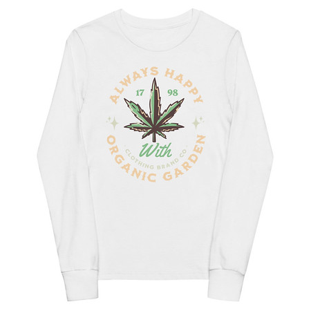 [ID: 511-G55] Always Happy - Cannabis Youth Long Sleeve Tee