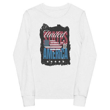 [ID: 511-G59] America (3) Youth Long Sleeve Tee