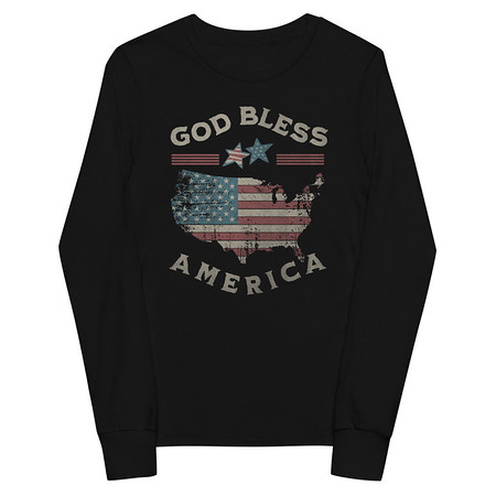 [ID: 511-G60] America - Land Of The Free Youth Long Sleeve Tee