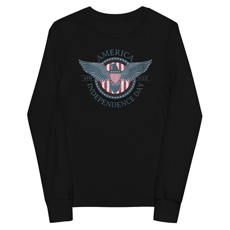 [ID: 511-G67] American Eagle Badge Youth Long Sleeve Tee