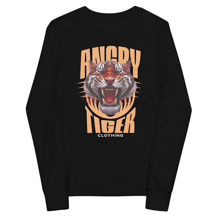 [ID: 511-G85] Angry Tiger - AI Youth Long Sleeve Tee