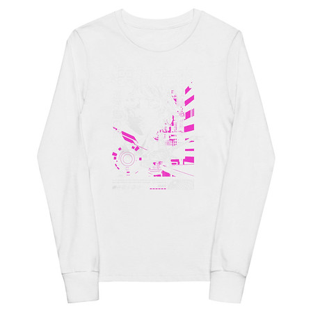 [ID: 511-G87] Anime Broken Wings - Neon Japanese Style Youth Long Sleeve Tee