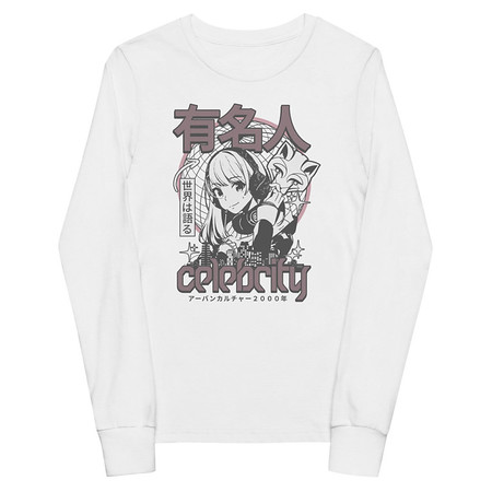 [ID: 511-G88] Anime Celebrity Girl - Japanese Cyber Streetwear Youth Long Sleeve Tee