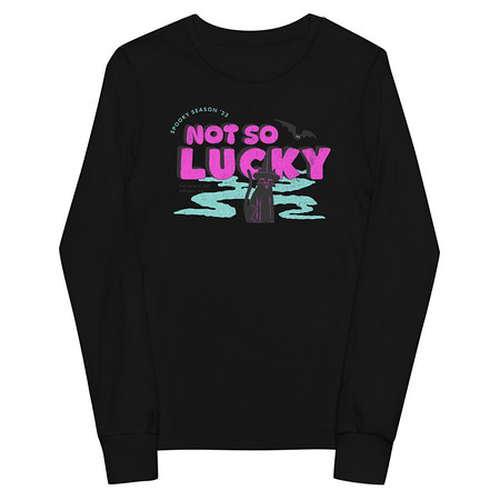 [ID: 511-G127] Bad Luck Kitty - Halloween Youth Long Sleeve Tee