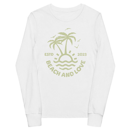 [ID: 511-G161] Beach and Love Youth Long Sleeve Tee