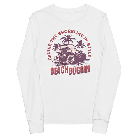 [ID: 511-G163] BEACH BUGGIN Youth Long Sleeve Tee