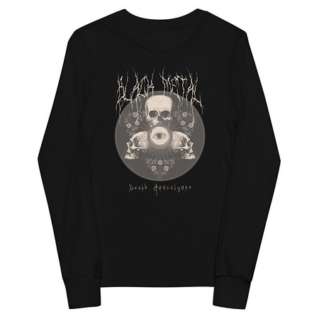 [ID: 511-G228] Black Metal - Hardcore skull theme design Youth Long Sleeve Tee