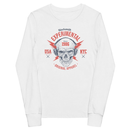 [ID: 511-G231] Blacksmith Experimental - Rock Skull Youth Long Sleeve Tee