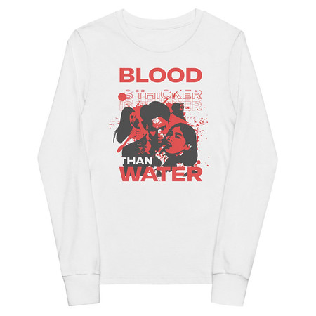 [ID: 511-G237] Blood is Thicker than Water Youth Long Sleeve Tee