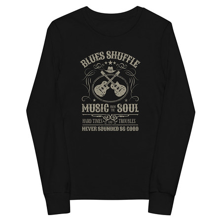 [ID: 511-G243] Blues Music from the Soul - Guitar Youth Long Sleeve Tee