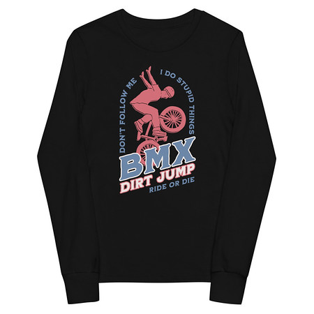 [ID: 511-G244] BMX Dirt Jump - Extreme Sports Youth Long Sleeve Tee