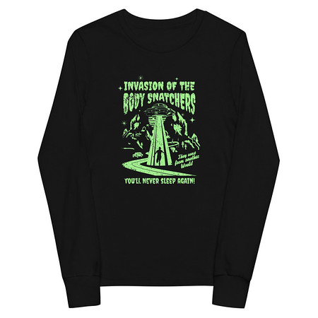[ID: 511-G247] Body Snatchers - UFO Invasion Youth Long Sleeve Tee
