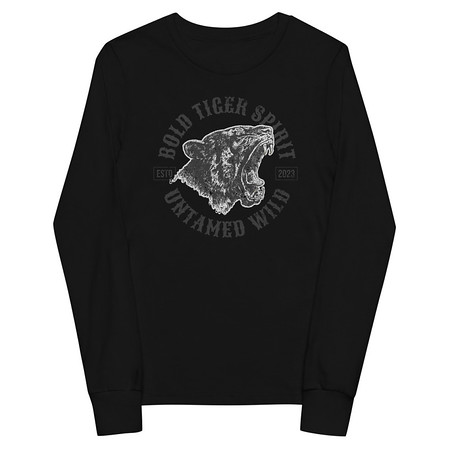 [ID: 511-G249] Bold Tiger Spirit Youth Long Sleeve Tee