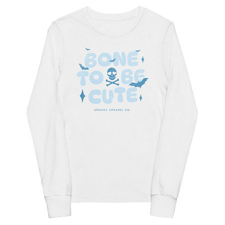 [ID: 511-G250] Bone To Be Cute - Halloween Youth Long Sleeve Tee