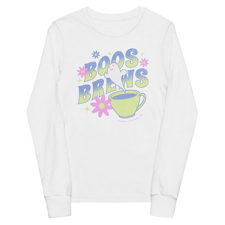 [ID: 511-G254] Boos + Brews - Halloween Youth Long Sleeve Tee
