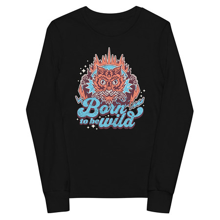 [ID: 511-G263] Born to be Wild - Tiger Youth Long Sleeve Tee