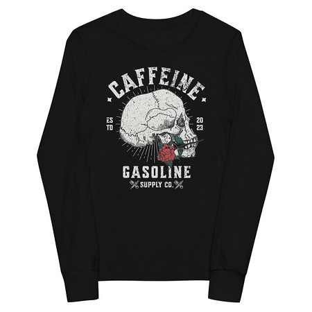 [ID: 511-G309] CAFFEINE GASOLINE Youth Long Sleeve Tee