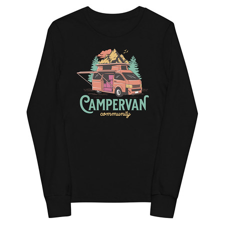 [ID: 511-G322] Campervan Community - Outdoor Adventure Youth Long Sleeve Tee