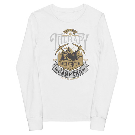 [ID: 511-G325] Camping Emblem Youth Long Sleeve Tee