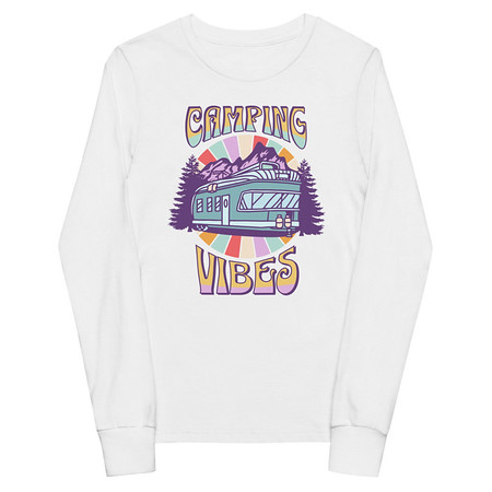 [ID: 511-G327] Camping Vibes Youth Long Sleeve Tee