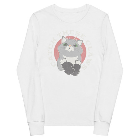 [ID: 511-G344] Catch These Claws - Cute Cat Youth Long Sleeve Tee