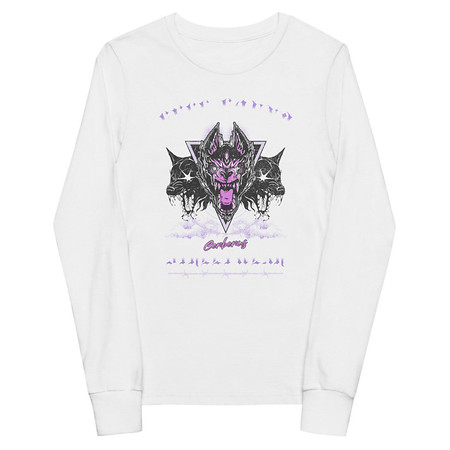[ID: 511-G354] Cerberus Hell Hound Streetwear - Dark Aesthetic Youth Long Sleeve Tee